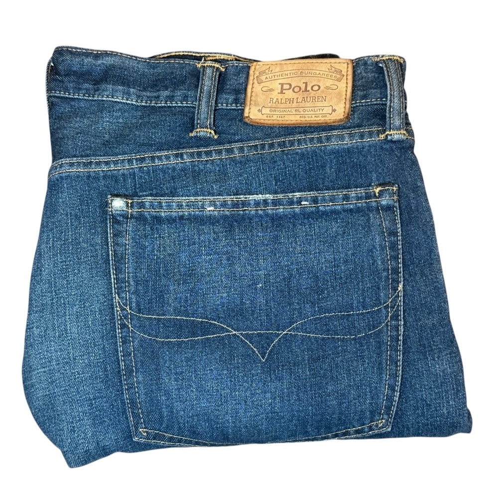 Polo Ralph Lauren Mens Authentic Dungarees Straight Leg Jeans Blue 40x30
